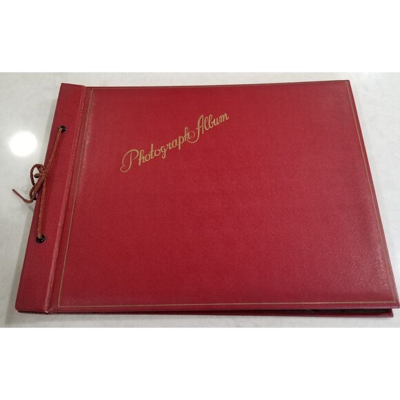 Vintage faux leather bound photo album 50s - Picture 5 of 12